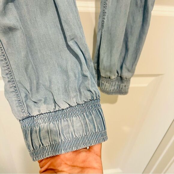Lorna Jane Black Label Chambray Jogger Pants Size XS in Light Blue 100% Tencel - Picture 9 of 16